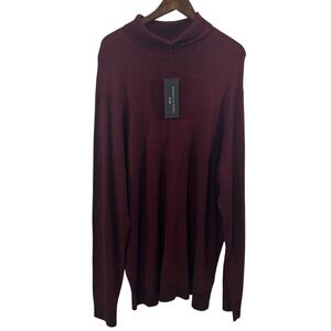 Shaquille ONeal Men 2XL Red Turtleneck Sweater Long Sleeves New Tags